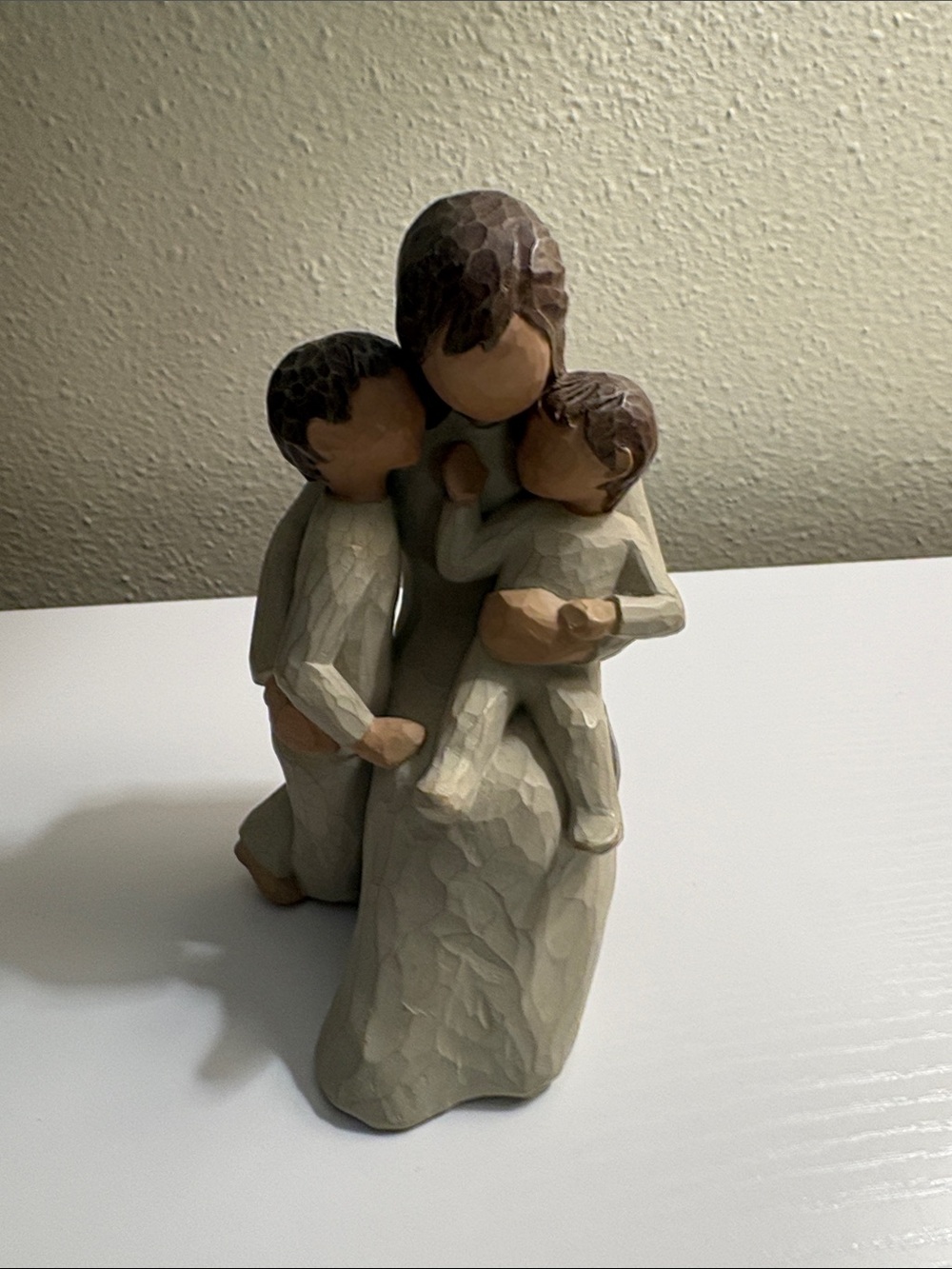 Willow Tree Mother Embracing Two Children - Neutral Tones